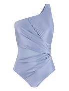 Shell Mesh Shaping Bs Os Badedragt Badetøj Blue Hunkemöller