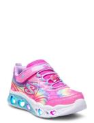 Girls Flutter Heart Lights Low-top Sneakers Pink Skechers