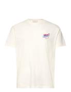 Placed Graphic T-Shirt Tops T-Kortærmet Skjorte Cream GANT