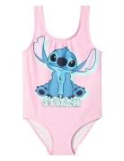 Nmfmodina Stitch Swimsuit Wdi Badedragt Badetøj Pink Name It