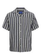 Jorcoba Stripe Resort Shirt Ss Jnr Tops Shirts Short-sleeved Shirts Gr...