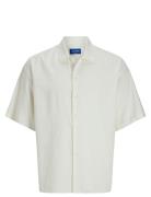 Jorparos Over D Shirt Ss Jnr Tops Shirts Short-sleeved Shirts White Ja...