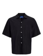 Jorparos Over D Shirt Ss Jnr Tops Shirts Short-sleeved Shirts Black Ja...