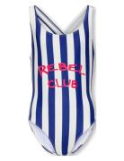 Kmgholiday Swimsuit Acc Badedragt Badetøj Blue Kids Only