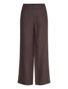 Serena Linen Trousers Bottoms Trousers Linen Trousers Brown Twist & Ta...