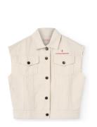 Hog Kid Vest Raw White Tops Vests White THE ANIMALS OBSERVATORY