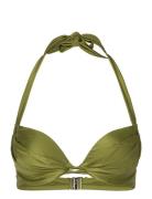 Holbox Plunge Swimwear Bikinis Bikini Tops Wired Bikinitops Green Hunk...