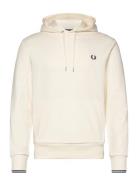Tipped Hooded Sweatsh Tops Sweatshirts & Hoodies Hoodies White Fred Pe...