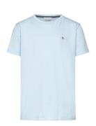 Shield Ss T-Shirt Tops T-Kortærmet Skjorte Blue GANT