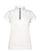 Kim Cap S Half Zip Tops T-shirts & Tops Polos White Daily Sports