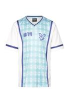 Printed Argyle T-Shirt Tops T-Kortærmet Skjorte White Lyle & Scott