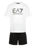 Tracksuit Sport Sets With Short-sleeved T-shirt White EA7