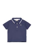Contrast Tp Ss Pique Rugger Tops T-shirts Polo Shirts Short-sleeved Po...