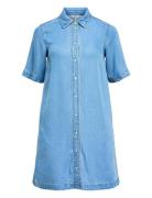 Objframe 2/4 Re Denim Dress Noos Knælang Kjole Blue Object