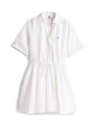 Ess Linen S/S Short Dress Kort Kjole White Tommy Hilfiger
