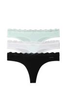 Thong 3Pk G-streng Undertøj Black Calvin Klein
