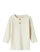 Nbmdolan Ls Top Lil Tops T-shirts Long-sleeved T-Skjorte Cream Lil'Ate...