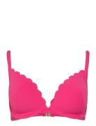 Scallop Pp Swimwear Bikinis Bikini Tops Wired Bikinitops Pink Hunkemöl...