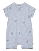 Overall Bodysuits Short-sleeved Blue United Colors Of Benetton