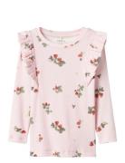 Nmffryda Xsl Ls Top Tops T-shirts Long-sleeved T-Skjorte Pink Name It