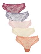 Lace String 5-Pack G-streng Undertøj Multi/patterned Missya
