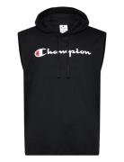 Hooded Tee Tops T-shirts Sleeveless Black Champion