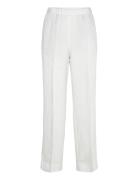 Linen Blend Pull On Pants Bottoms Trousers Straight Leg White GANT