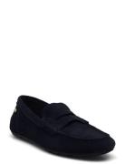 Flag Soft Suede Driver Loafer Shoes Flat Loafers Navy Tommy Hilfiger