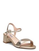Measure Sandal Med Hæl Gold Dune London