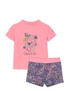 Baby T-Shirt Set S/S Badeshorts Pink Color Kids