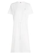 Hilfiger Tee Dress Knælang Kjole White Tommy Hilfiger