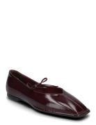 Sway Chestnut Brown Leather Ballet Flats Ballerinasko Ballerinaer Burg...