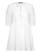 Front Tie Dress Kort Kjole White Gina Tricot