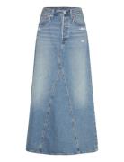 Iconic Long Skirt W/Slit Verif Skirts Maxi Skirts Blue Levi's®