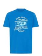 Bhjes Tee Tops T-shirts Sleeveless Blue Blend