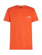 Hilfiger Summer Photo Tee Tops T-Kortærmet Skjorte Orange Tommy Hilfig...