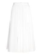 Midi Cotton Skirt Skirts Knee-length & Midi Skirts White GANT