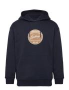 Logo Sweat Hoodie Tops Sweatshirts & Hoodies Hoodies Navy Lindbergh