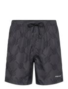 Dotted Monogram Swimshorts Badeshorts Black Daily Paper