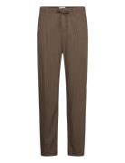 Linen Woven Striped Pants Bottoms Trousers Linen Trousers Green Lindbe...