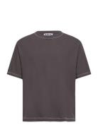 Boxy Roll Tee Plum Grey Hemp Designers T-Kortærmet Skjorte Grey Hope