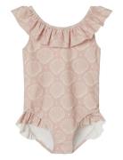 Nmfzelina Swimsuit Badedragt Badetøj Pink Name It