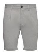 Pleated Shorts Bottoms Shorts Chinos Shorts Grey Lindbergh
