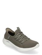 Women Relaxed Fit Sport Ballet Chic Low-top Sneakers Khaki Green Skech...