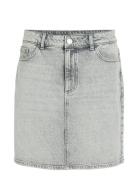 Vikaja Jaf Denim Skirt- Noos Kort Nederdel Grey Vila