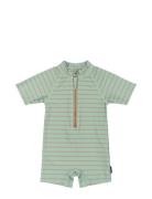 Uv Suit Recycled Aop Swimwear Uv Clothing Uv Suits Green Mikk-line