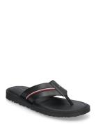 Core Hilfiger Toe Post Lh Sandal Klipklapper Sandaler Black Tommy Hilf...