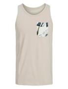 Jjhawaii Pocket Tanktop Sl Tops T-shirts Sleeveless Beige Jack & J S