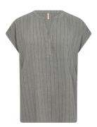 Sc-Poula Tops Blouses Sleeveless Grey Soyaconcept