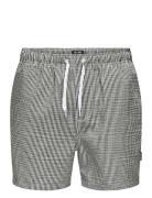 Onsted Stripe Seersucker Swim Noos Badeshorts Black ONLY & SONS